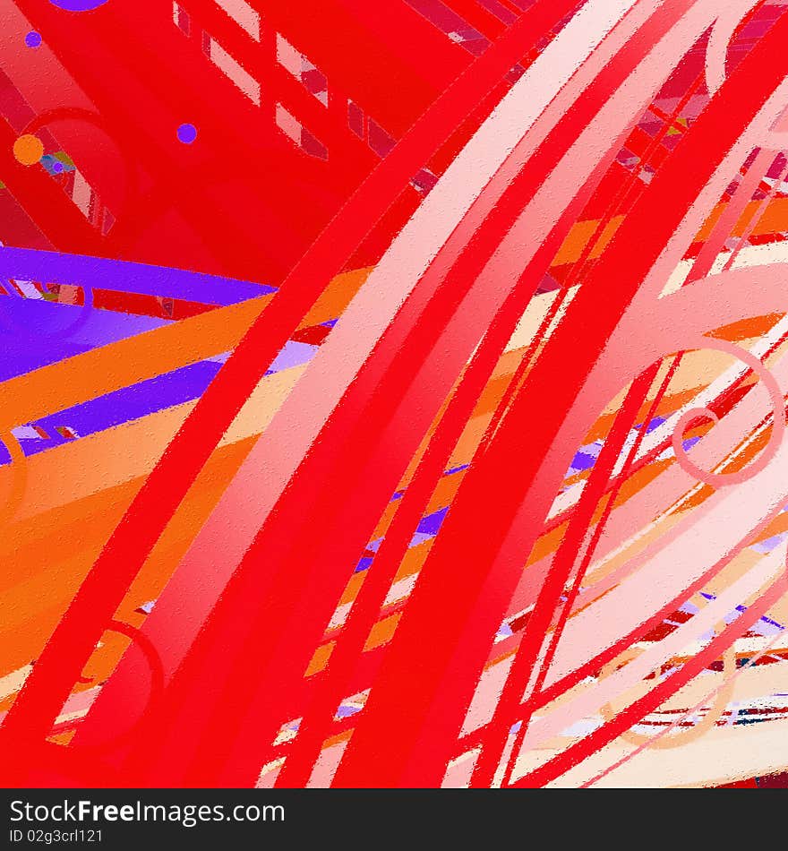 Abstract image of colored lines, illustration