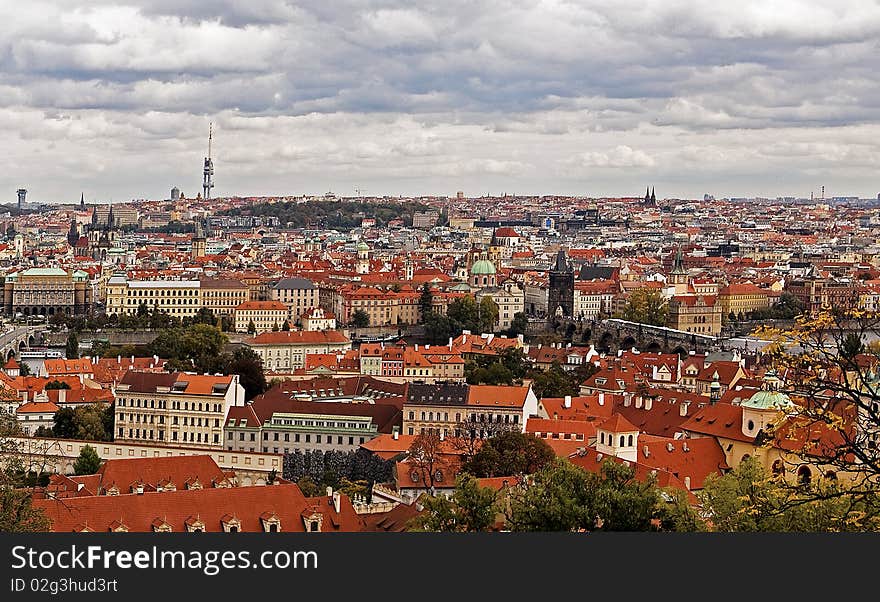 Prague skyline from the Prague Castle, Czech Republic