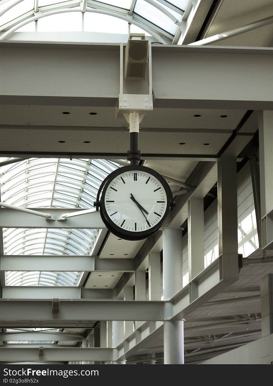 Clock at the airport of Korea