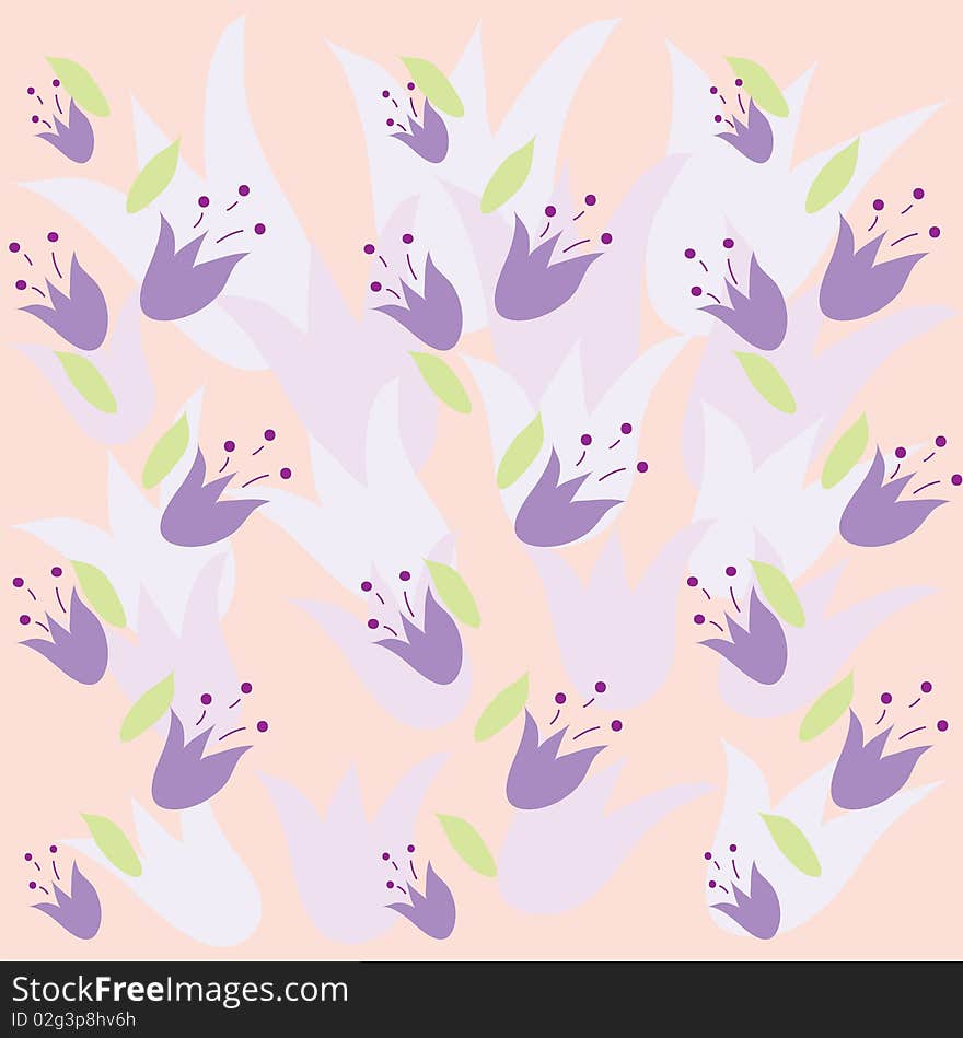 Light background with abstract  bells