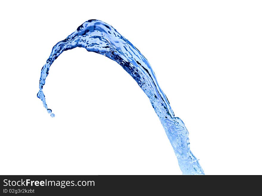 Isolated shot of water splashing