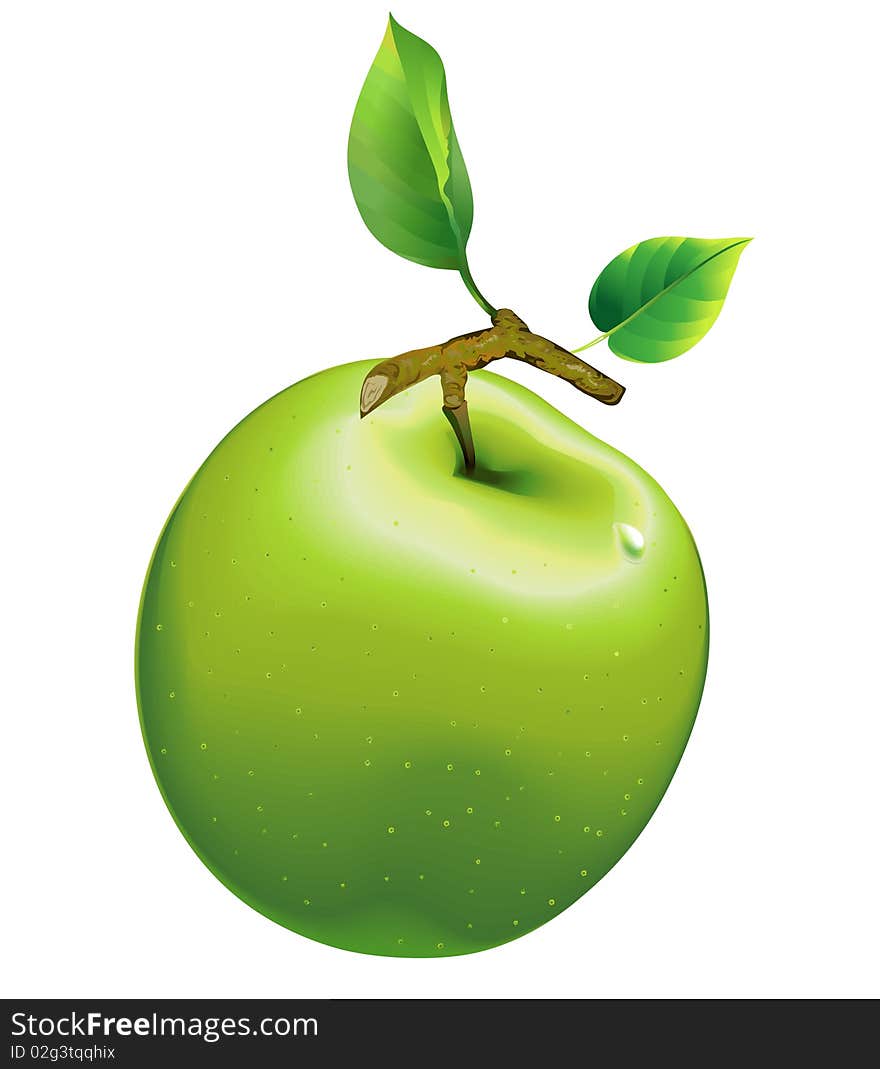 Apple_green_with_leaf