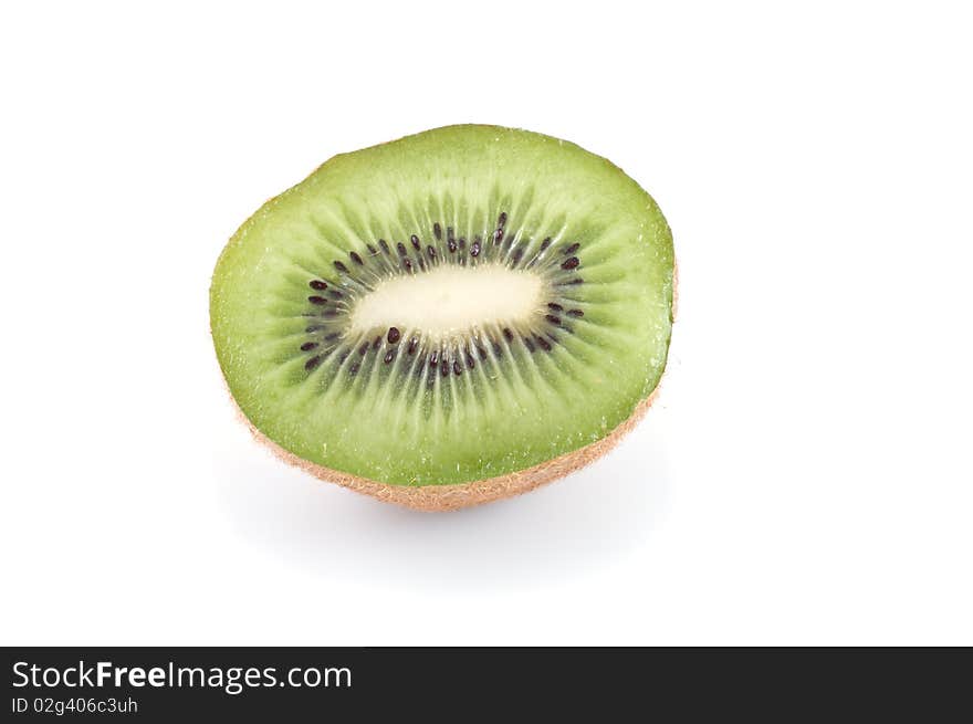 Kiwi fruit on white background