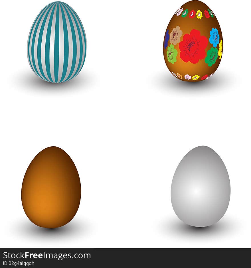 Vector egges colorful and beautiful. Vector egges colorful and beautiful