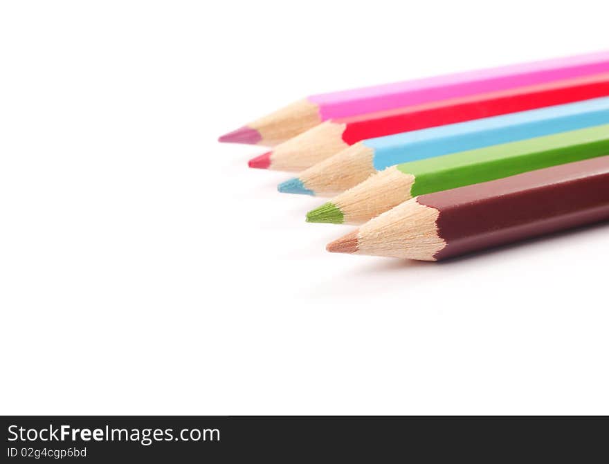 Color pencil composition isolated on white background. Color pencil composition isolated on white background.