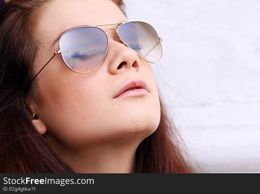 Closeup portrait of a beautiful young woman. Closeup portrait of a beautiful young woman