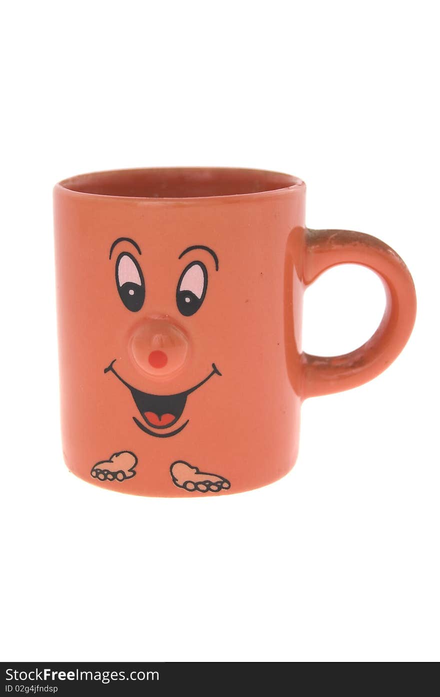 Mug isolated in the centre with drawing