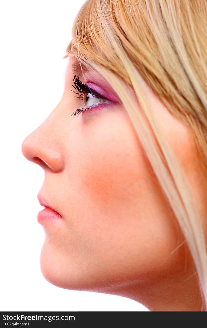 Portrait of beautiful blond woman, studio shot. Portrait of beautiful blond woman, studio shot