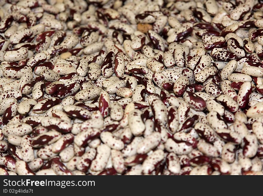 Big   Heap of dried red haricots close-up as background.