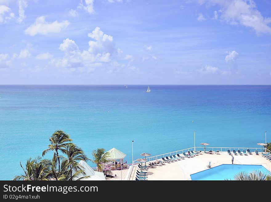 Beautiful sea in Saint Martin