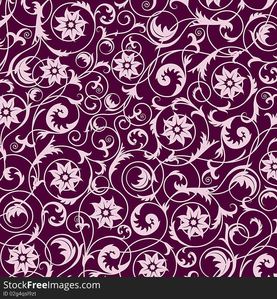 Crimson seamless flower background