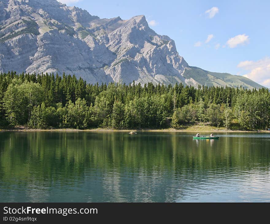 Mountain lake in Kananaskis Alberta near Banff