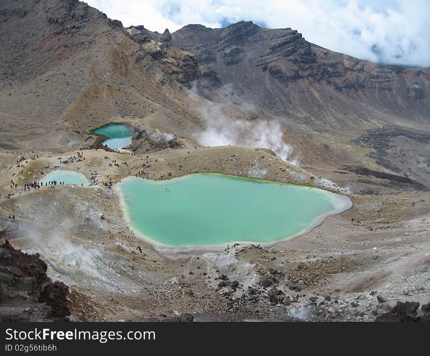 Emerald Lakes on the Tongariro Crossing