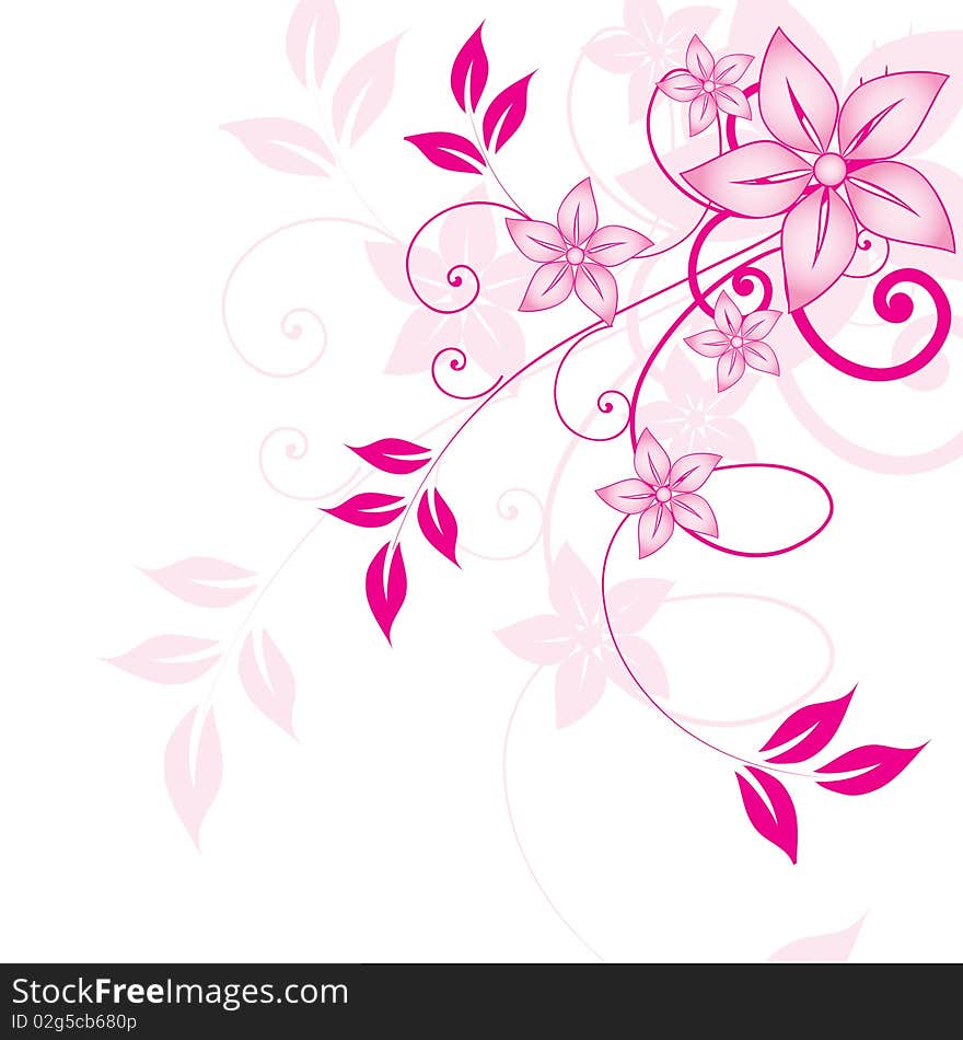 Abstract flowers background with place for your text. Abstract flowers background with place for your text