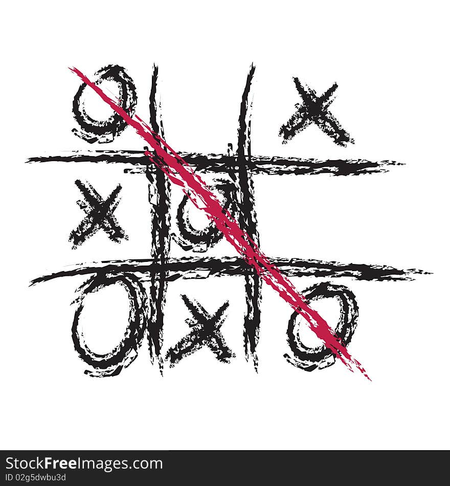 Noughts and crosses game