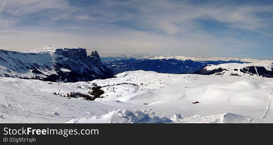 Panoramic view of the mountains. Panoramic view of the mountains