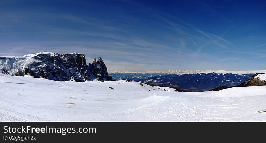 Panoramic view of the mountains. Panoramic view of the mountains