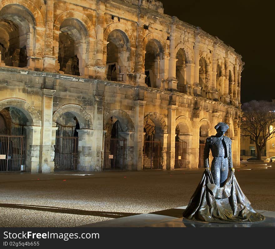 Roman circus and bullfighter