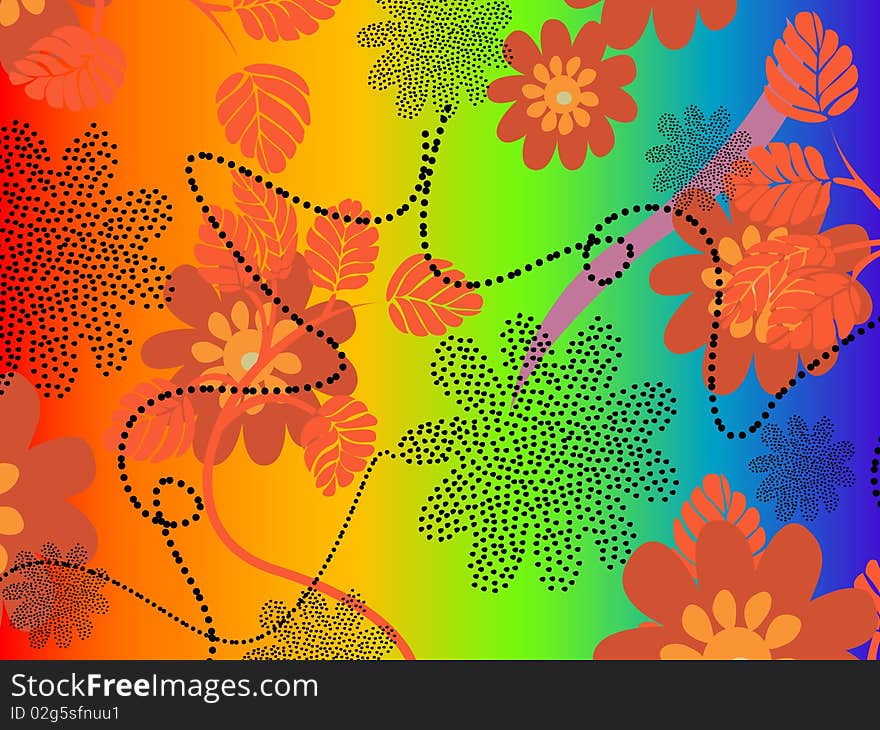 Abstract floral background,  illustration