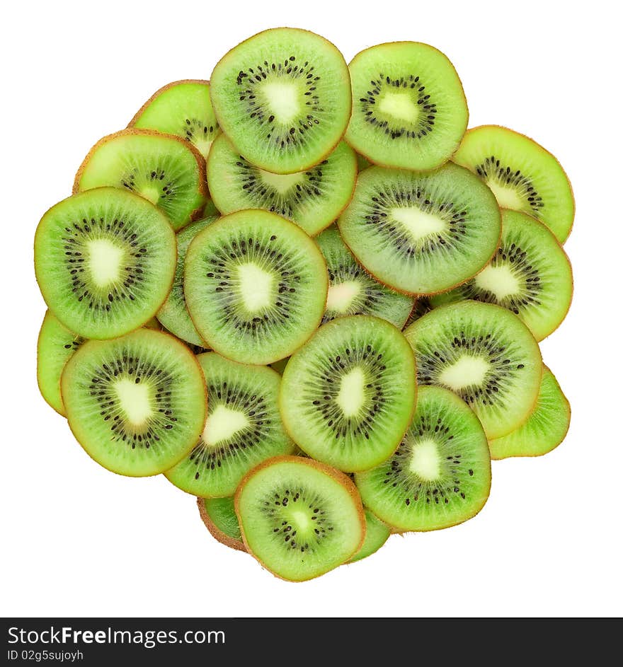 Close up of kiwi slices