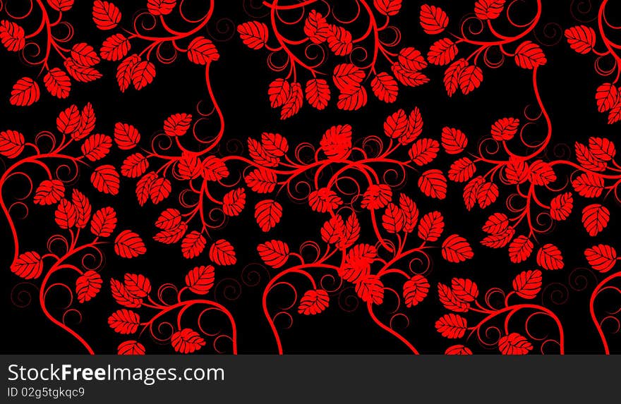 Abstract floral background, vector illustration