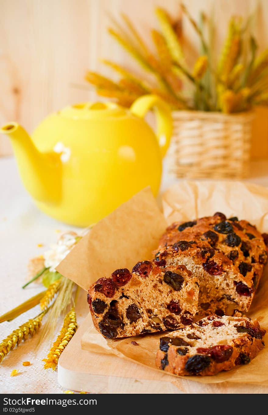 Traditional  homemade fruitcake