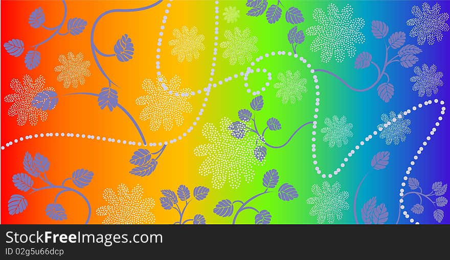 Abstract floral background, vector illustration