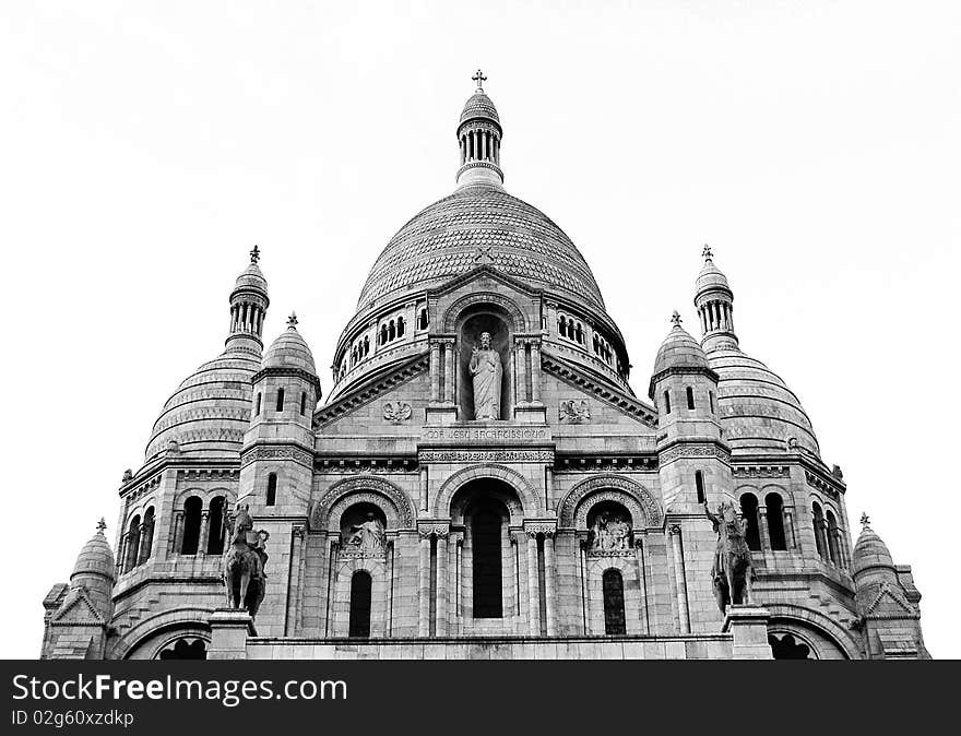 Sucre Coeur church in Montmartre. Sucre Coeur church in Montmartre