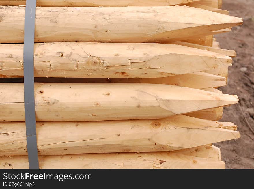 Wood Collection On A Construction Site