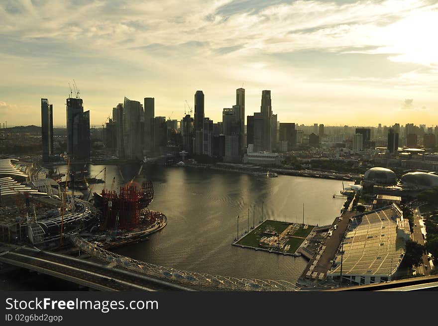 On the toppest Singapore flyer