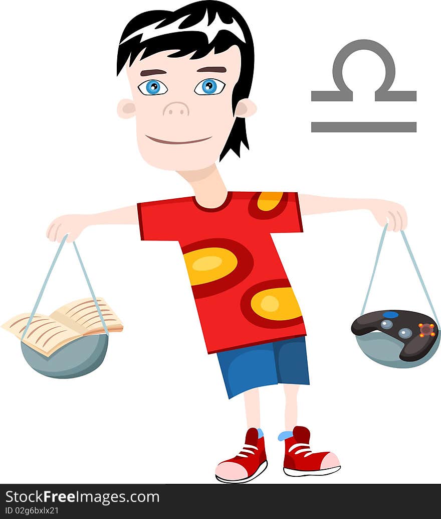 vector Illustration of a cute boy-scale