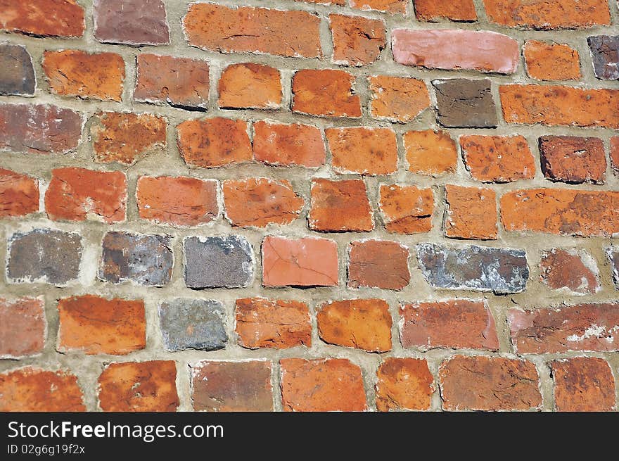 A view of a red brick wall