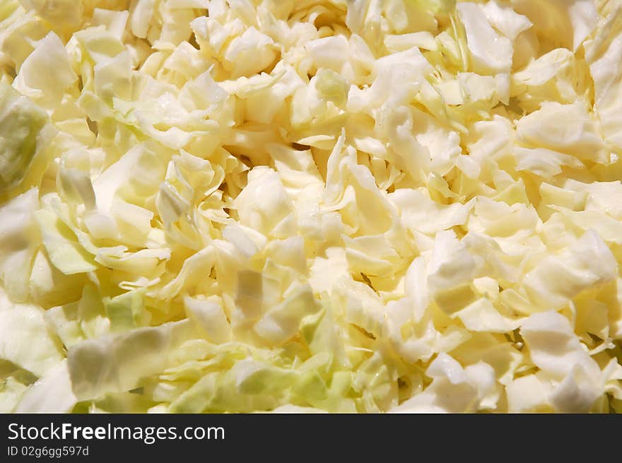 Fresh cut cabbage ready for cooking