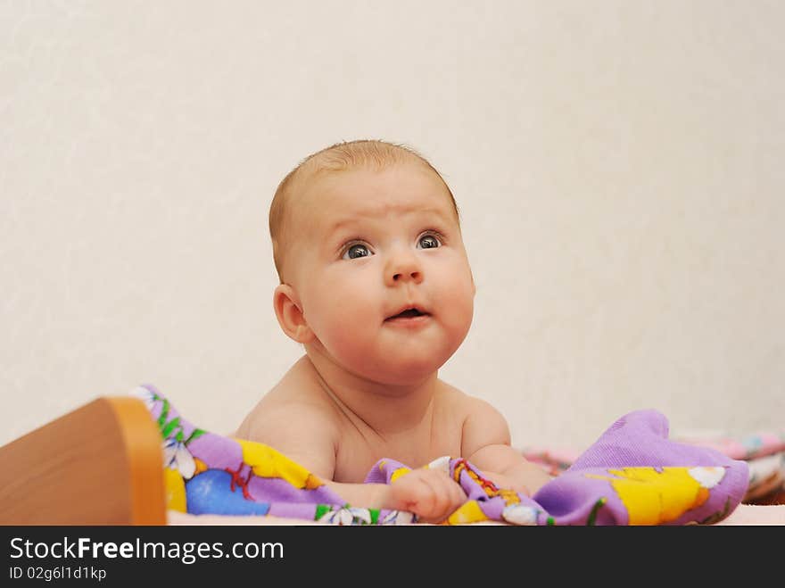 portrait beautiful happiness white baby