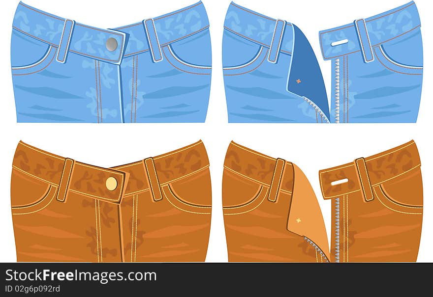 Jeans,  illustration, AI file included