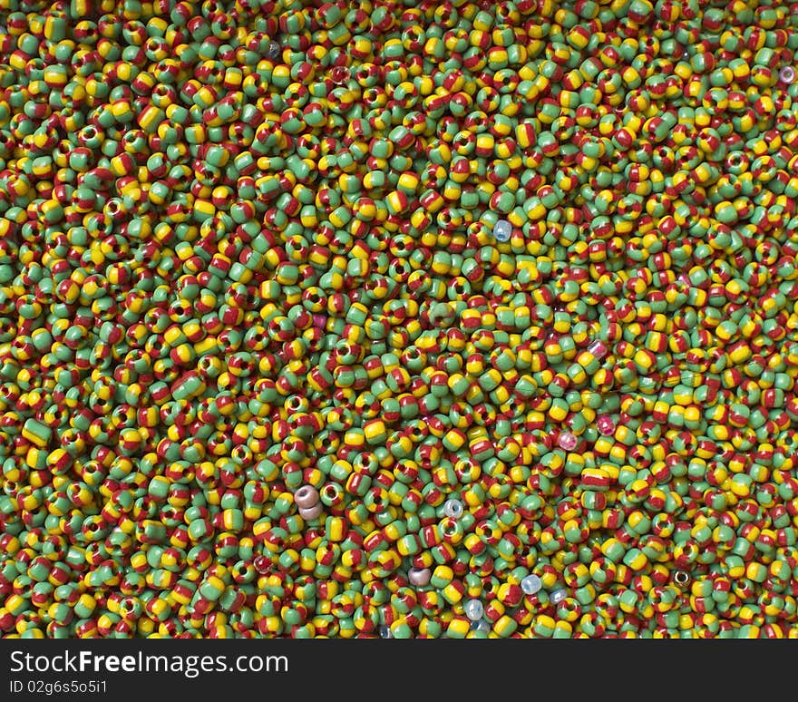 Colorful fake beads, multicolored