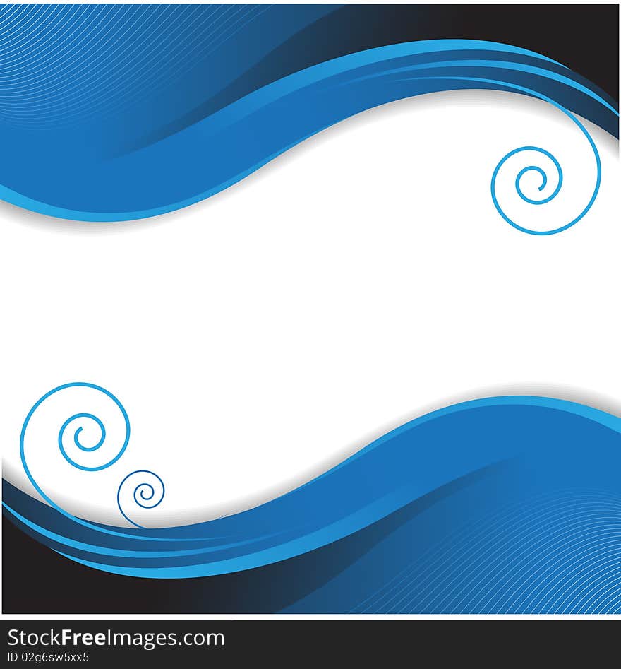 Smoothly twisted dark blue grotesque background