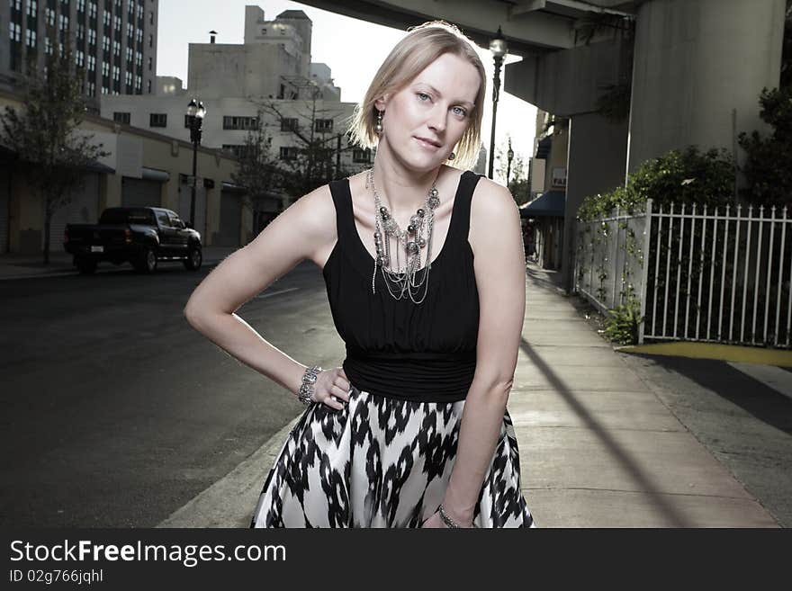 Woman Posing In The City