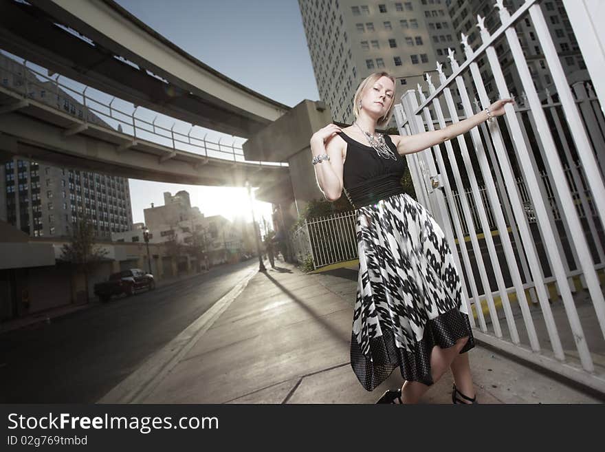 Woman Posing In The City