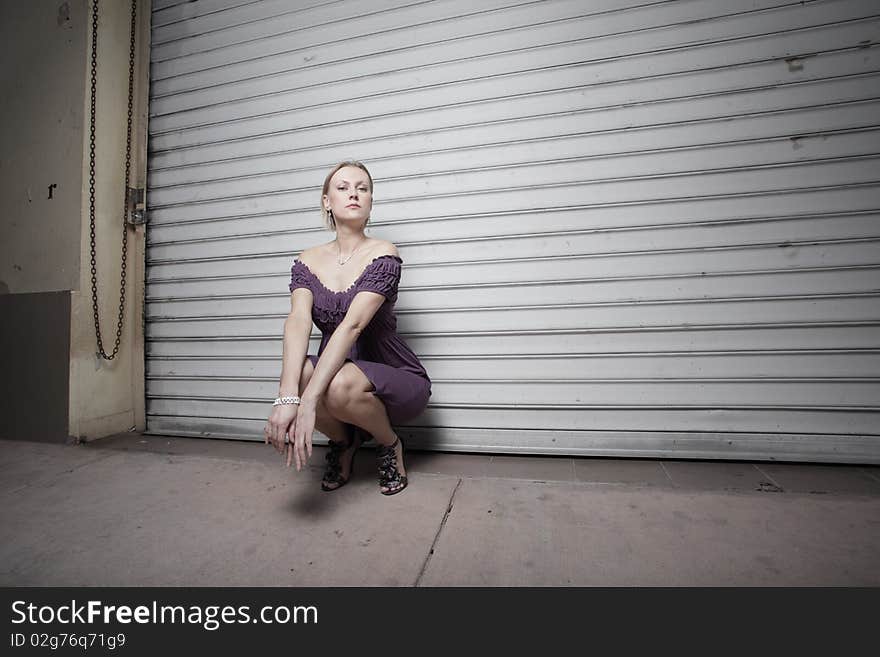 Woman in an urban setting