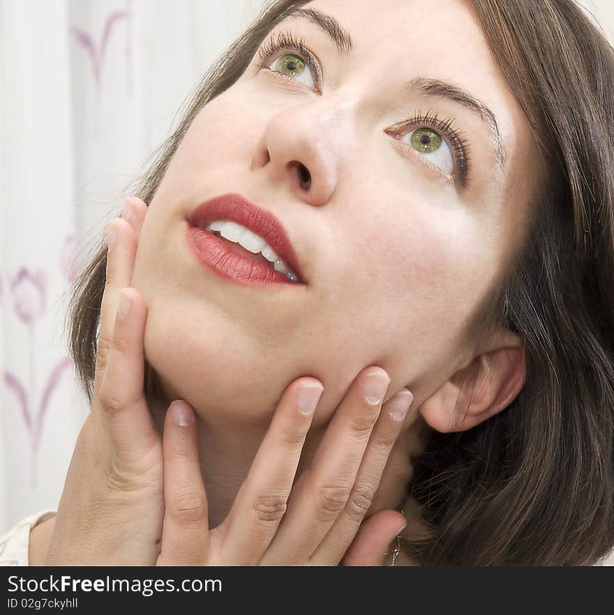 An image of a woman's soft and shiny skin. An image of a woman's soft and shiny skin