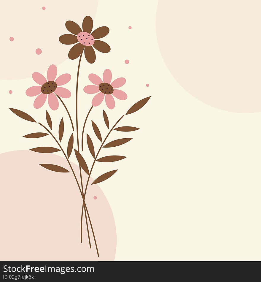 Vector illustration of flower background. Vector illustration of flower background