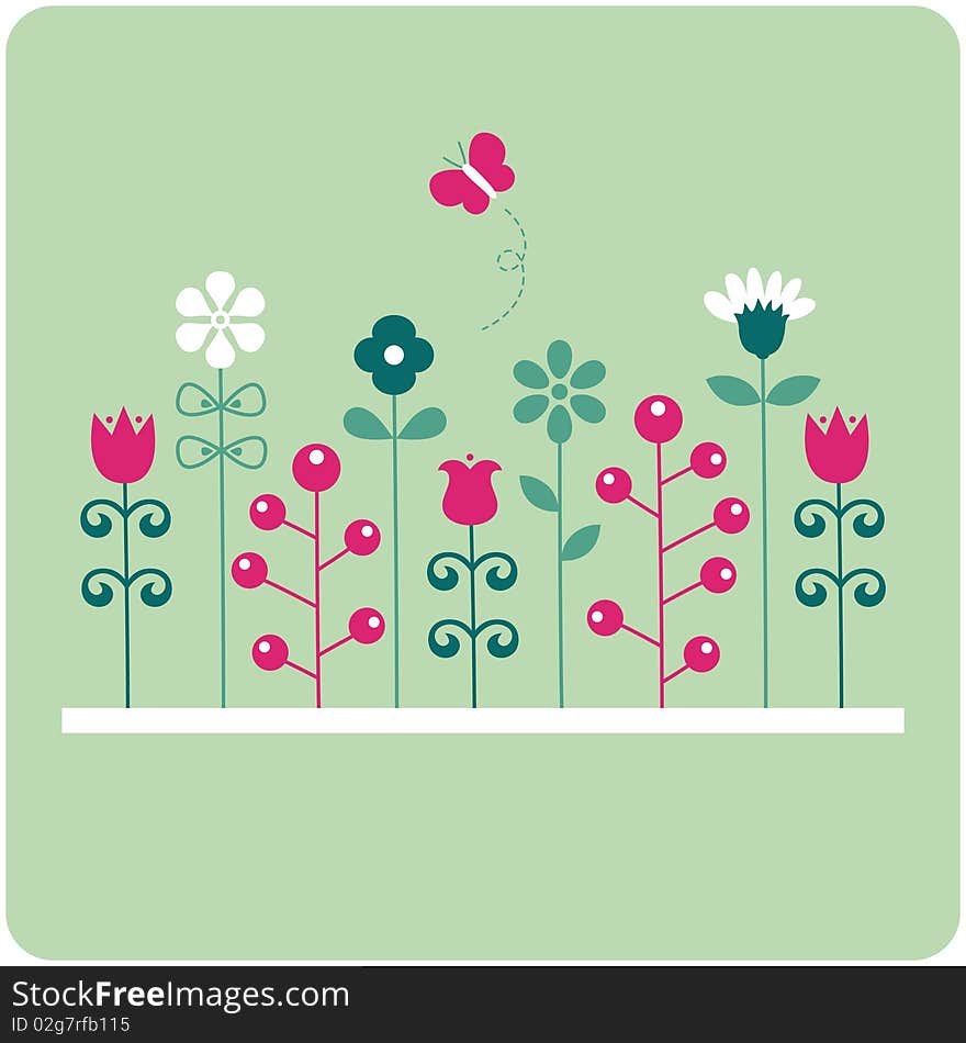 Vector illustration of flower background. Vector illustration of flower background