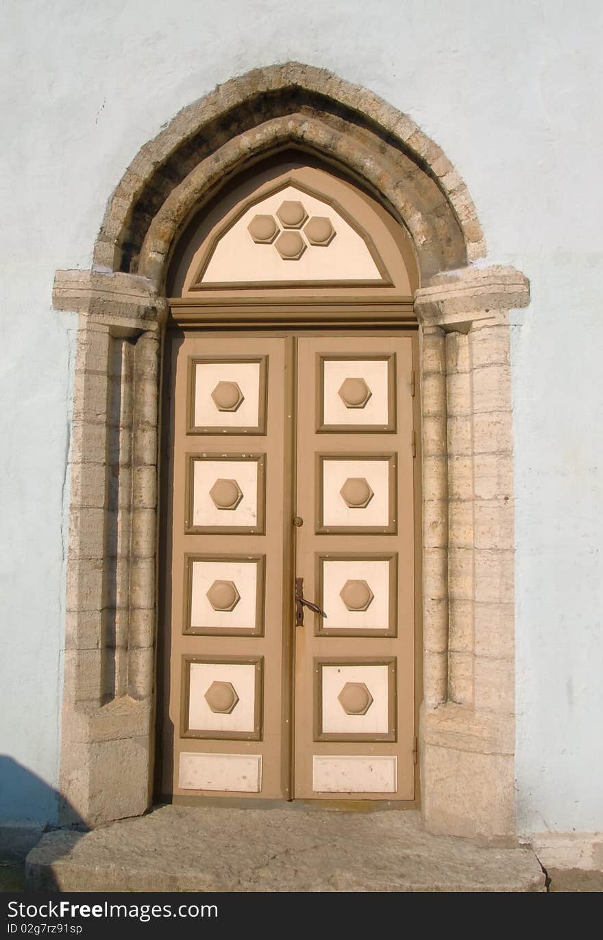 Architectural details a Doors in a temple of ancient city. Architectural details a Doors in a temple of ancient city