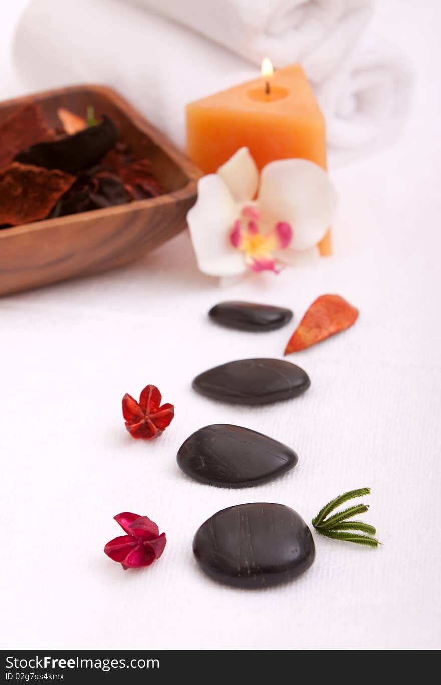 Lastone therapy rocks with spa items