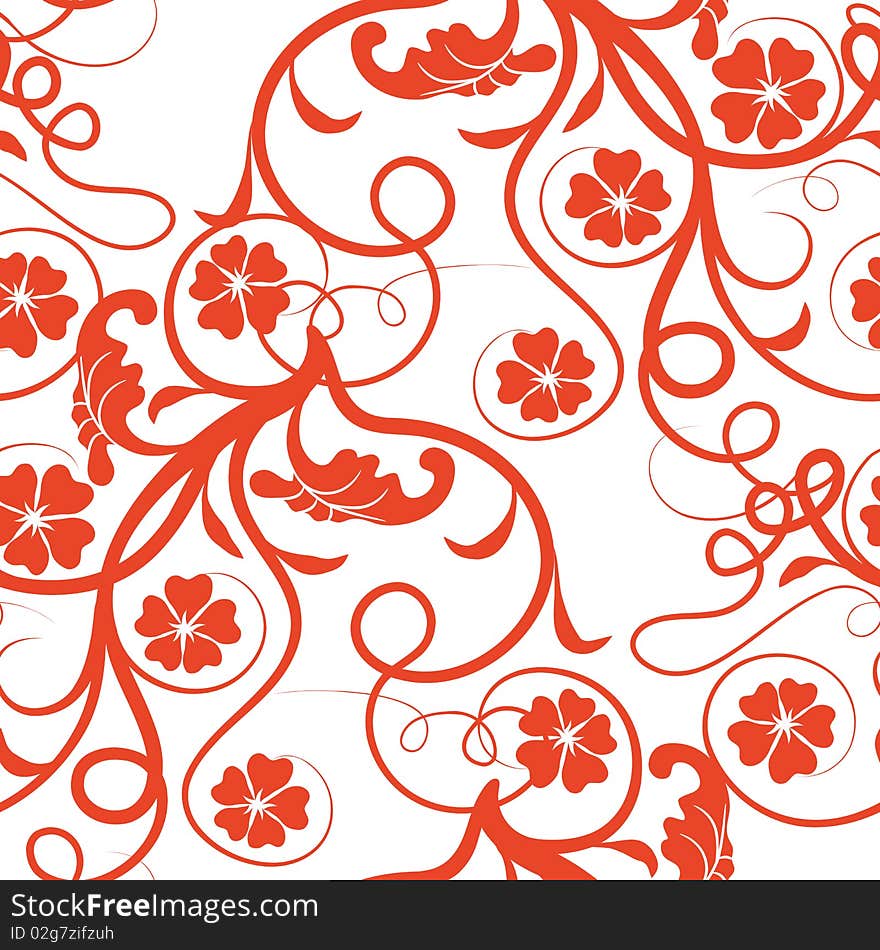 Illustration drawing of beautiful flower seamless pattern. Illustration drawing of beautiful flower seamless pattern