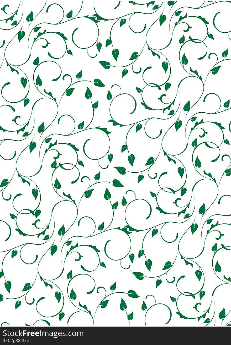 Green Flower Seamless Pattern