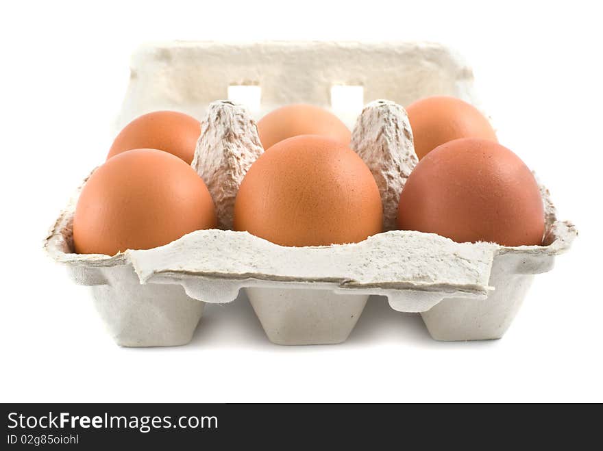 Eggs isolated on white background