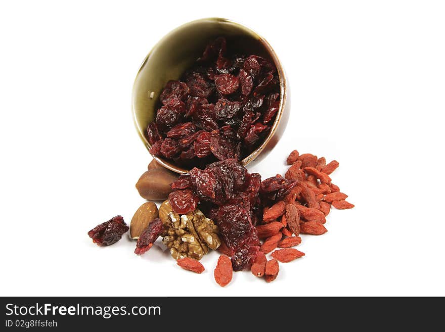 Cranberries Spilling from a Bowl