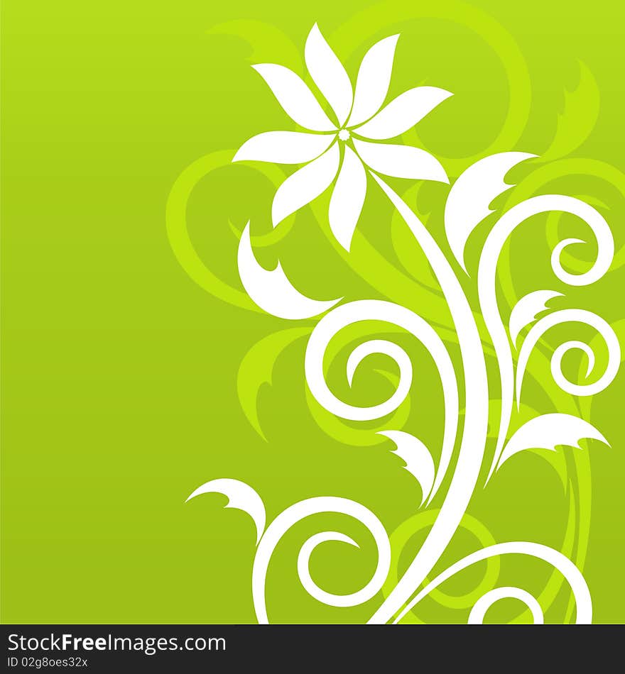 Spring background with flower, floral element